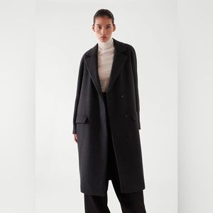 Cos Houndstooth Wool-mix Coat